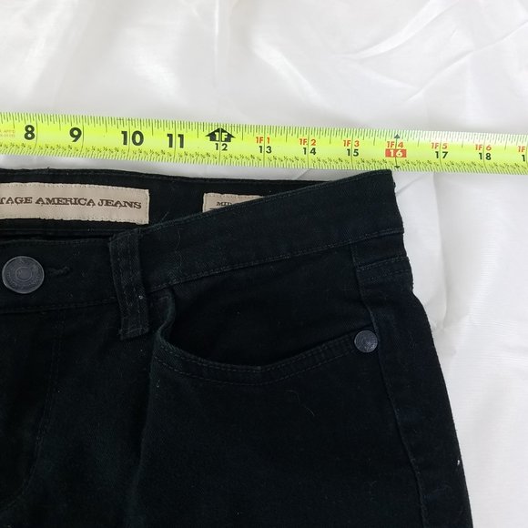 Nine West Jeans Womens W32 x L27 Mid Rise Vintage America Straight Black Denim‎ - Picture 3 of 13